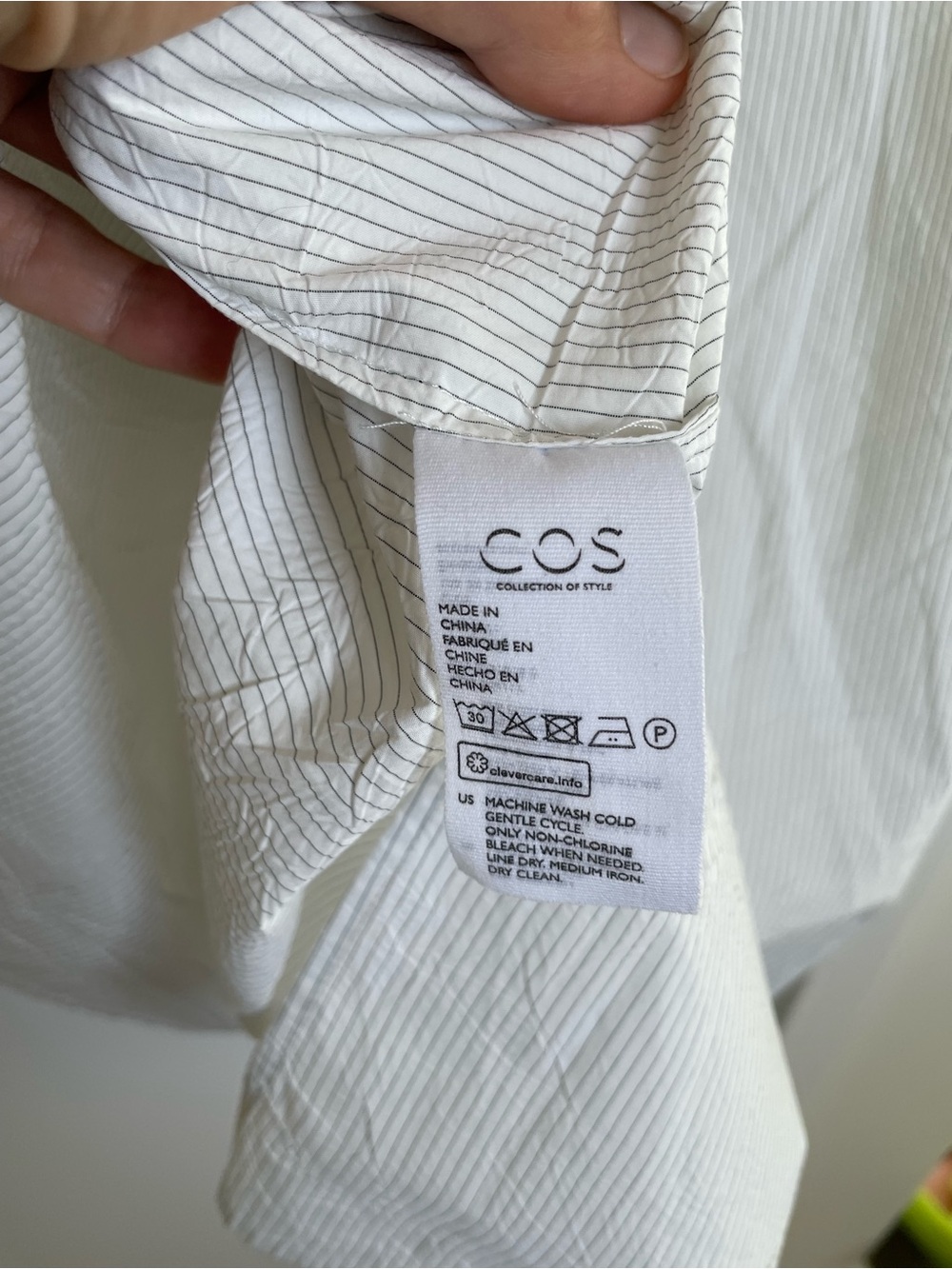 COS  Crinkled Pinstripe midi skirt in black and white size 6 - Picture 8 of 10